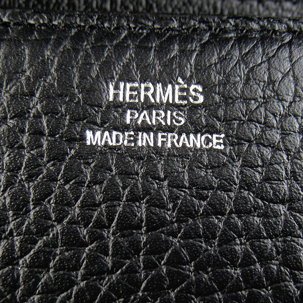 7A Hermes Constance Togo Leather Single Bag Black Silver Hardware H020 - Click Image to Close